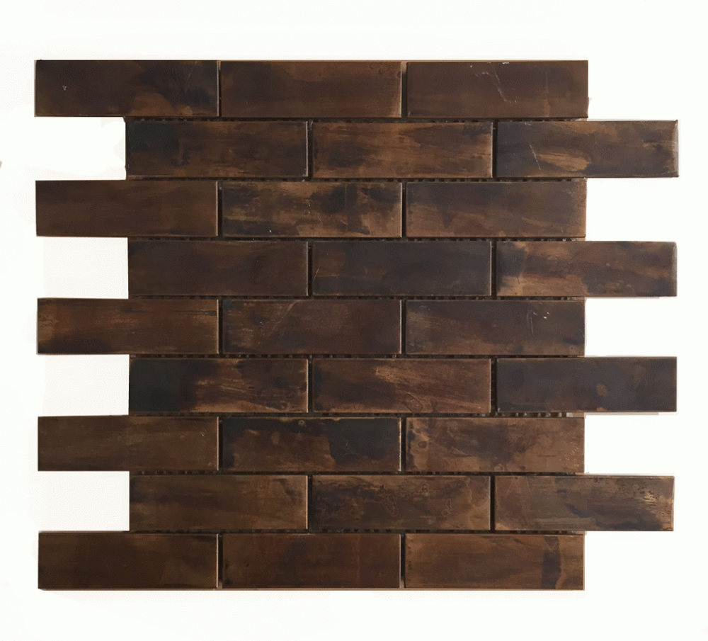 Copper Mosaic Tiles Brick Pattern Essendon Sunbury Melbourne Tiles