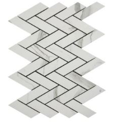 Euromarmo Mosaics | Statuario Arrow | Floor Tiles | Essendon | Sunbury | Melbourne | Luscombe Tiles