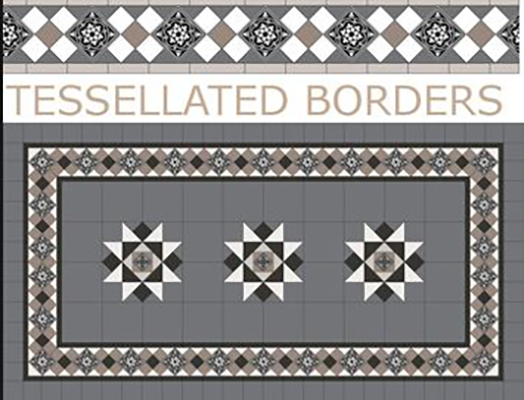 NEWTOWN PANEL | GRAND NORWOOD BORDER | Tessellated Tiles | Period Tiles | Melbourne | Essendon | Sunbury | Luscombe Tiles
