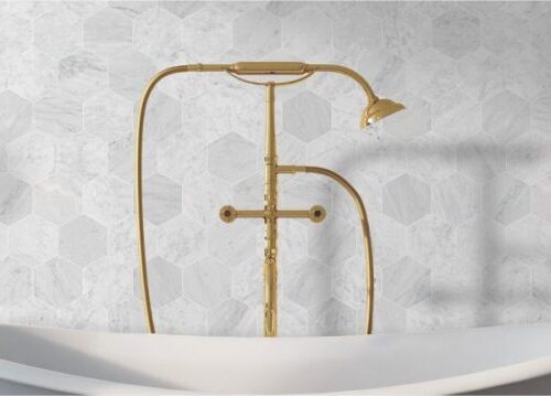 CARRARA MARBLE HEXAGON (Italian) 231x200mm