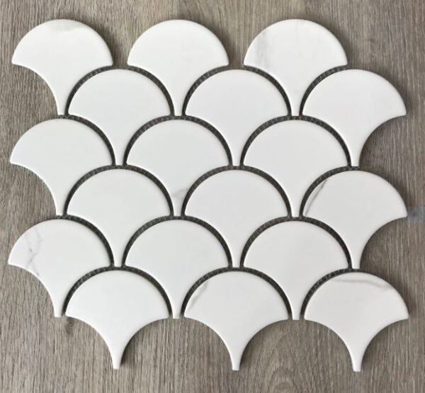 CARRARA FAN PORCELAIN MOSAICS | Tiles Melbourne | Sunbury | Essendon | Luscombe Tiles