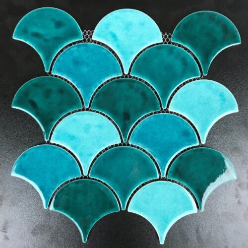 BABYLON TEAL FAN MOSAIC
