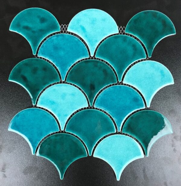 BABYLON TEAL FAN | Feature Tile | Sunbury | Essendon | Melbourne | Luscombe Tiles