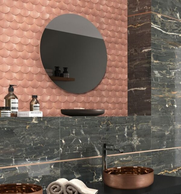 SIRENA COPPER FAN MOSIACS | Feature Tiles | Sunbury | Essendon | Melbourne | Luscombe Tiles