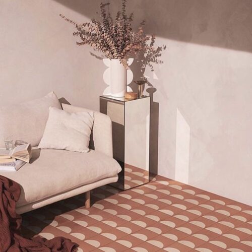 THE BEACH CLUB – WEST COAST (Encaustic Tile) by Sarah Ellison