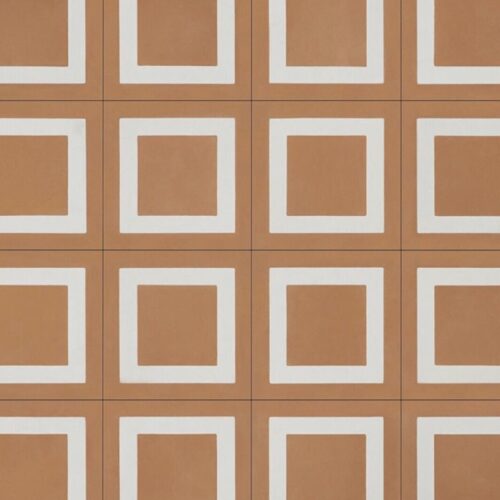 THE BEACH CLUB – CORFU (Encaustic Tile) by Sarah Ellison