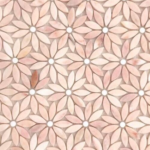 DAISY PINK Marble Mosaic