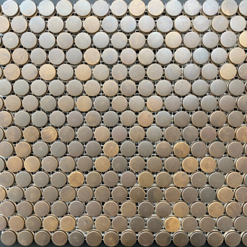 COPPER PENNY ROUND MOSAIC