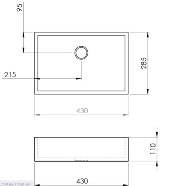 Baby Rectangle Vessel Basin - Image 3
