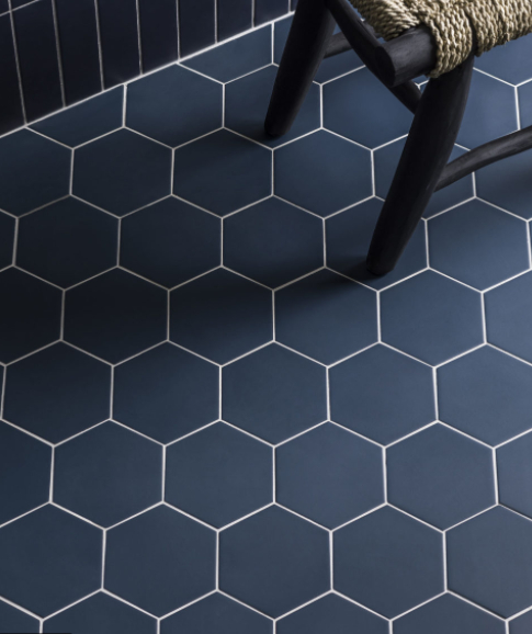 Black Hexagon | Fully Vitrified | Tesellated ||Floor Tile | Melbourne | Essendon | Sunbury | Luscombe tiles
