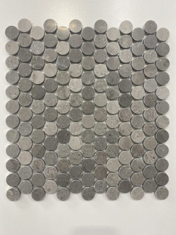 Artemis New Grey Penny Round Marble Mosaic |Bathroom | Kitchen | Powder Room | Laundry | Essendon | Sunbury | Melbourne | Luscombe Tiles