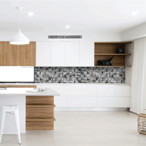 DECORATIVE STONE SQUARE (Spanish) 75x75mm Marble Mosaic