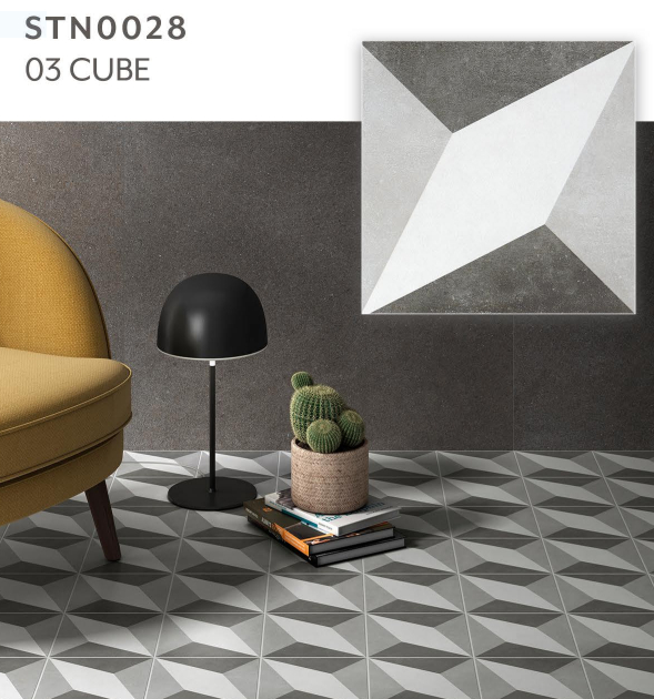 Chic CUBE | Patterned Floor Tile | Melbourne | Essendon | Macedon Ranges | Sunbury | Luscombe Tiles