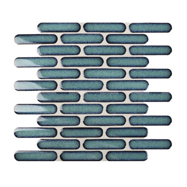 Bounty Oval Dark Green Mosaic | Kitchen Tile | Luscombe Tiles | Essendon & Sunbury
