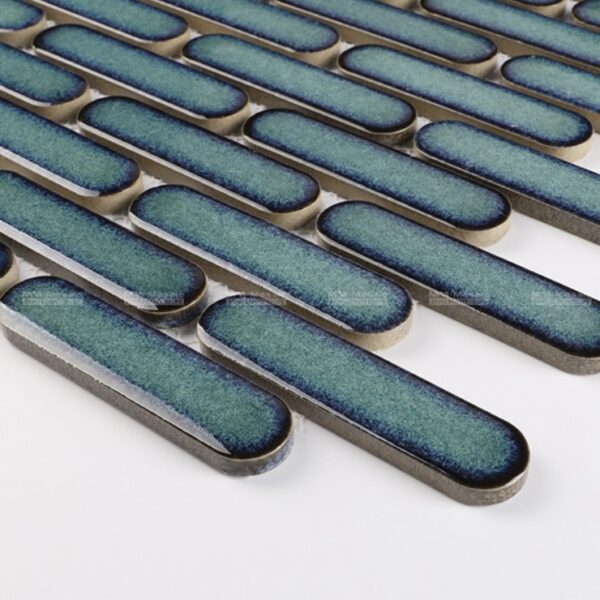 Bounty Oval Dark Green Mosaic | Kitchen Tile | Luscombe Tiles | Essendon & Sunbury