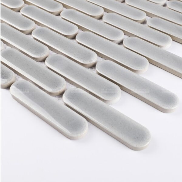 Bounty Oval Light Grey Mosaic | Kitchen Tile | Luscombe Tiles | Essendon & Sunbury
