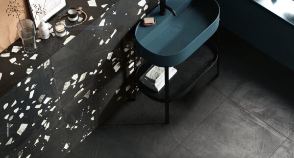 Schegge Graphite Decor | Floor & Wall Tile | Living Area | Bathroom | Luscombe Tiles | Essendon & Sunbury