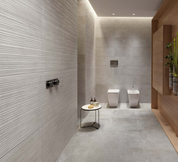 Glitch Ash Floor Tile | Italian | Benoy Designed | Macedon Ranges | Sunbury | Luscombe Tiles