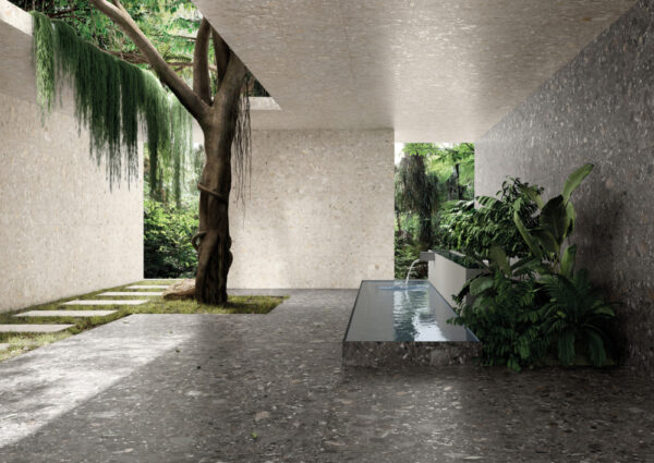Ceppo Terrazzo Porcelain | Floor Tile | Ivory | Macedon Ranges | Melbourne | Luscombe Tiles