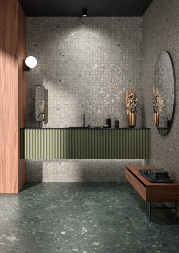 Ceppo Terrazzo Porcelain | Floor Tile | Green | Macedon Ranges | Melbourne | Luscombe Tiles