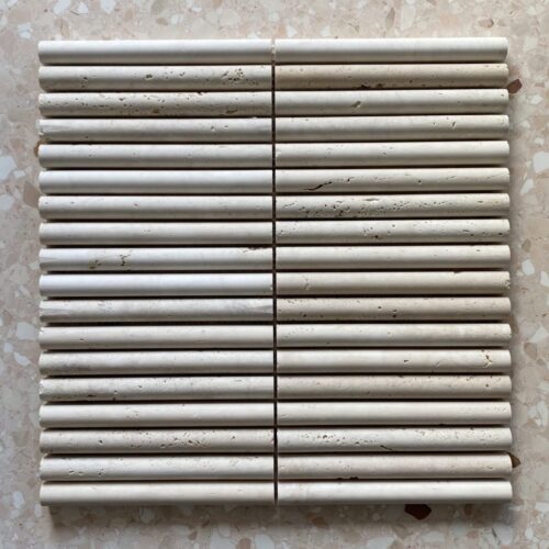 CURVE MINI TRAVERTINE FLUTE Marble Mosaic