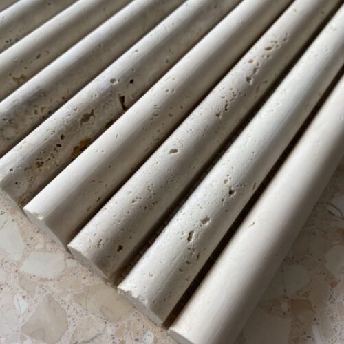 CURVE MINI TRAVERTINE FLUTE Marble Mosaic