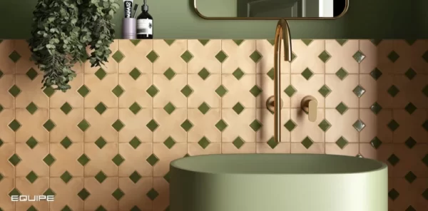 Kasbah-FAWN-TACO-VERD_| Patterned Floor Tile | Sunbury | Melbourne | Macedon Ranges | Luscombe Tiles