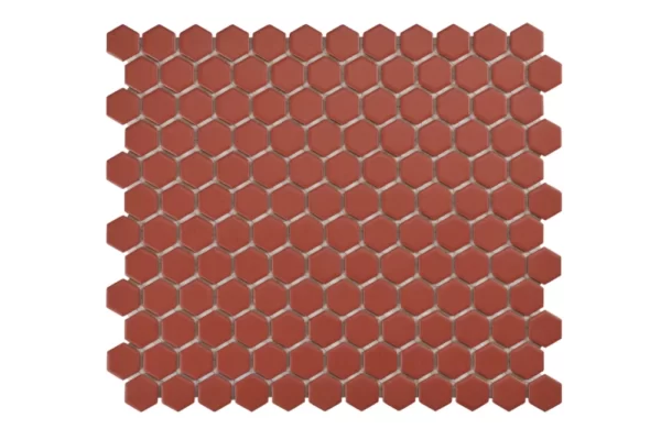 Regency Hexagon Mosaic | Floor Tile | Red | Melbourne | Sunbury | Macedon Ranges | Luscombe Tiles
