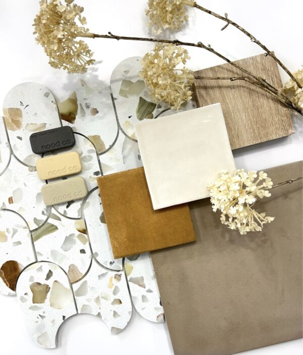 Sonic Nougat Terrazzo Mosaic | Feature Tile | Bathroom | Kitchen | Melbourne | Sunbury | Macedon Ranges | Luscombe Tiles