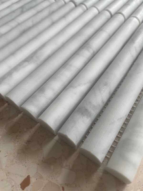 CURVE MINI CARRARA FLUTE Marble Mosaic - Image 2