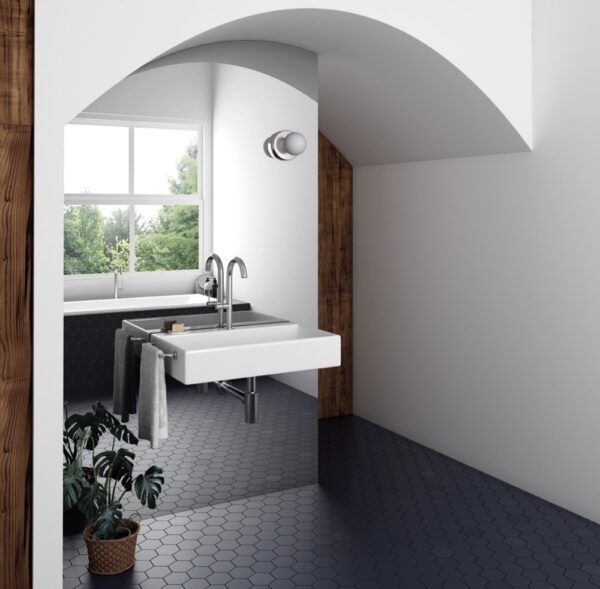 Kromatika Naval Blue Hexagon Tile | Feature Tile | Melbourne | Sunbury | Macedon Ranges | Luscombe Tiles