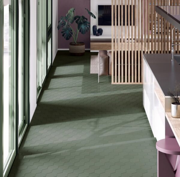 Kromatika Green Hexagon Tile | Feature Tile | Melbourne | Sunbury | Macedon Ranges | Luscombe Tiles