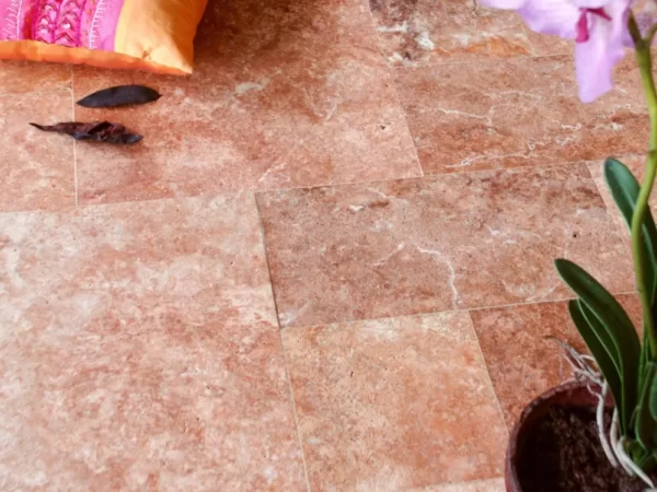 Flamingo Pink Travertine | Melbourne | Sunbury | Macedon Ranges | Luscombe Tiles
