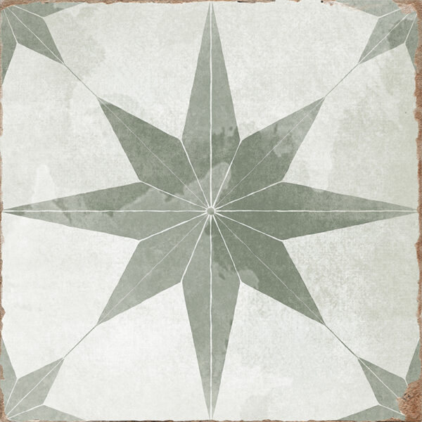 Rimini Green | Patterned Floor Tile | Melbourne | Macedon Ranges | Sunbury | Luscombe Tiles