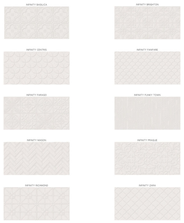 Infinity | Feature Wall Tile | Australian Made | Melbourne | Sunbury | Macedon Ranges |Luscombe Tiles