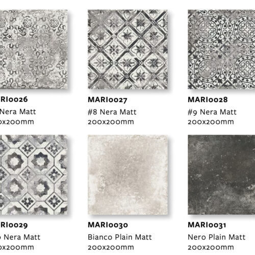 MAIOLICHE CEMENTINE NERA SERIES