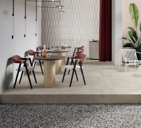 Fragment Micro Terrazzo Look Porcelain Tile | Floor & Wall | Sunbury | Melbourne | Macedon Ranges | Luscombe Tiles