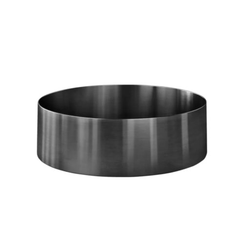 LAVELLO ROUND STEEL BATHROOM BASIN – 380x110mm – SHADOW