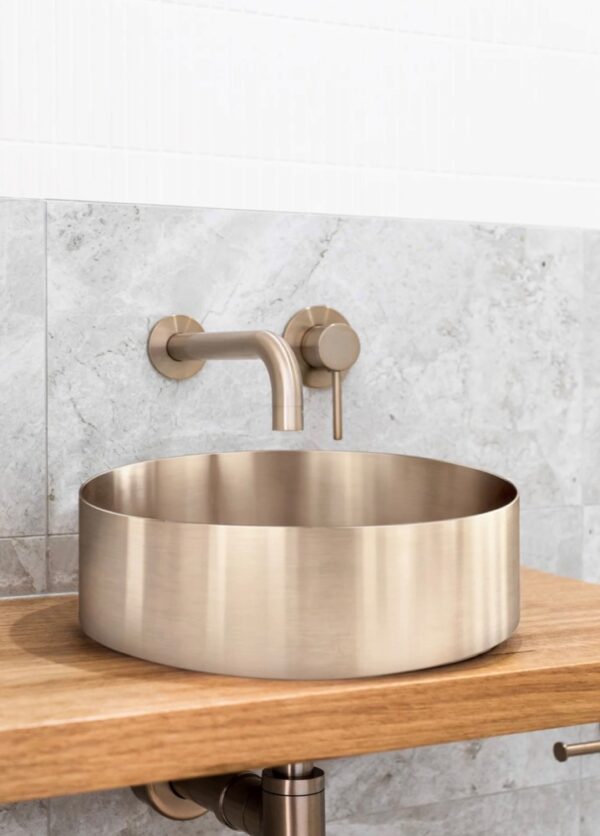 Lavello Champagne Round Steel Basin | Melbourne | Sunbury | Macedon Ranges | Luscombe Tiles