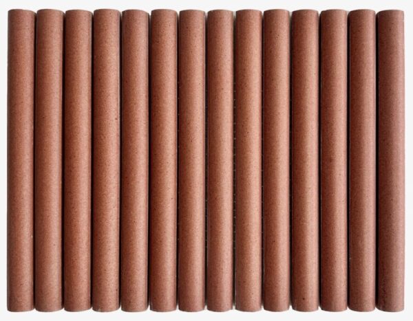 Flute Terracotta Porcelain Mosaic | Feature Tile | Sunbury | Macedon Ranges | Melbourne | Luscombe Tiles