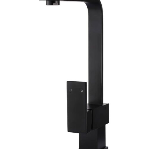 Square Kitchen Mixer Tap – Matte Black