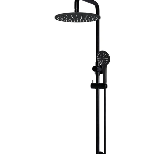 Round Combination Shower Rail, 300mm Rose, Three Function Hand Shower