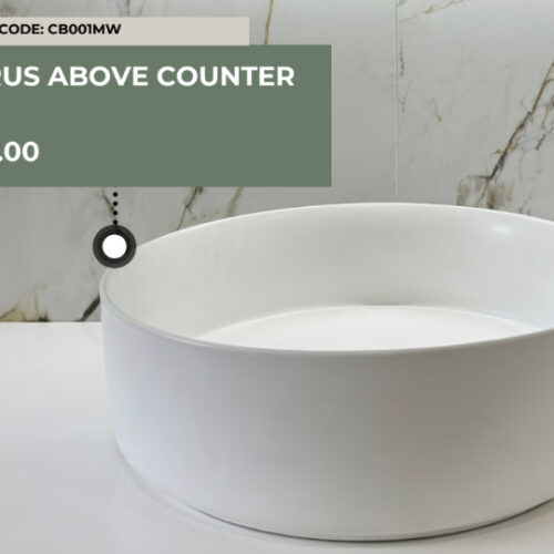 ICARUS ABOVE COUNTER BASIN – WHITE GLOSS