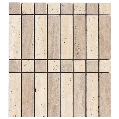 PIANO CREMA MARFIL & MONTECCHIO RED TUMBLED Mosaic