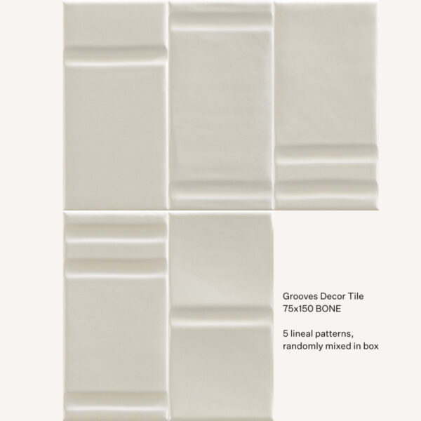 Grooves Plain & Decor Wall Tiles | Sunbury | Melbourne | Macedon Ranges | Luscombe Tiles