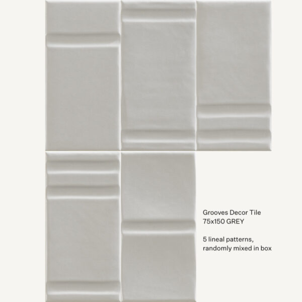 Grooves Plain & Decor Wall Tiles | Sunbury | Melbourne | Macedon Ranges | Luscombe Tiles