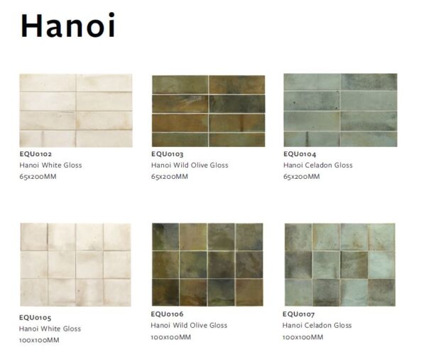 Hanoi Wall Tiles | Subways & Squares | Melbourne | Macedon Ranges | Sunbury | Luscombe Tiles