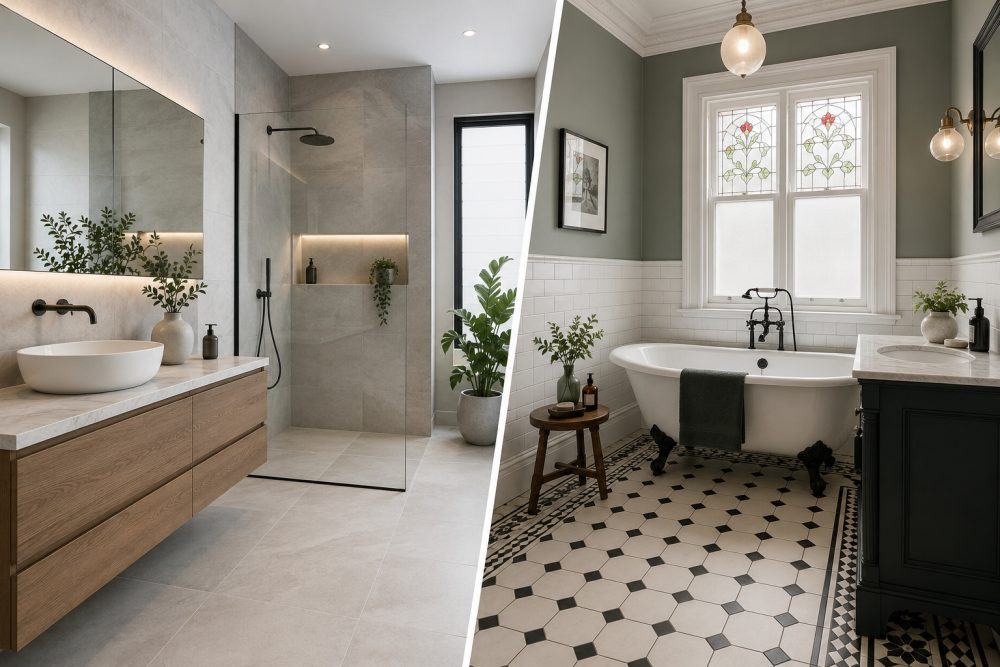 Modern Bathroom Tile Ideas vs Bathroom Floor Ideas for Victorian Homes